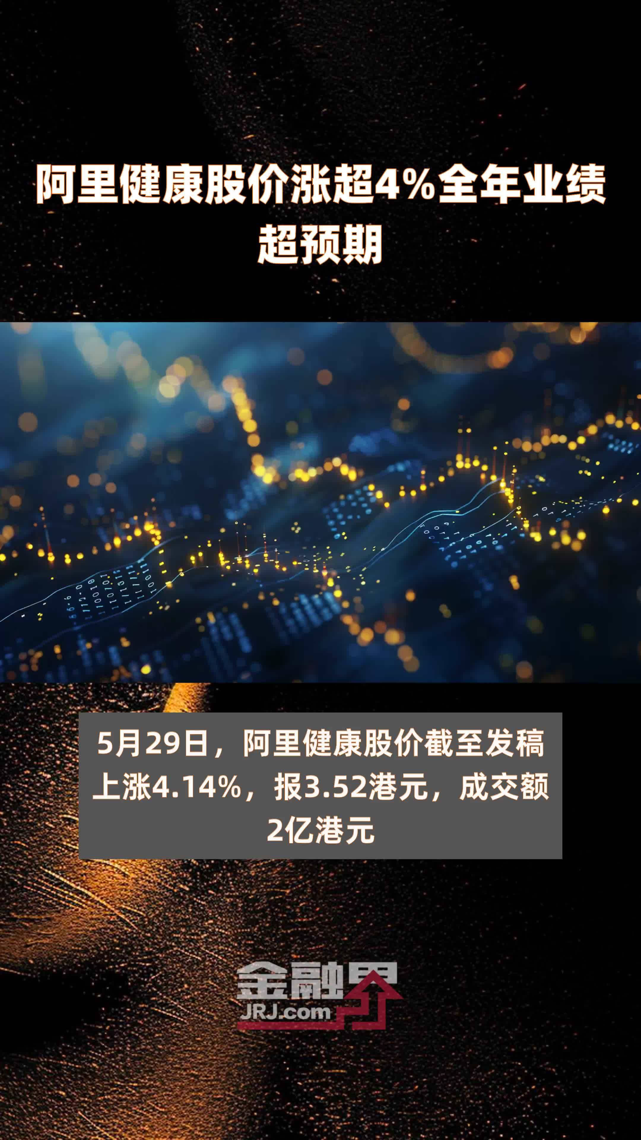 阿里健康股价涨超4%全年业绩超预期 |快报_凤凰网视频_凤凰网