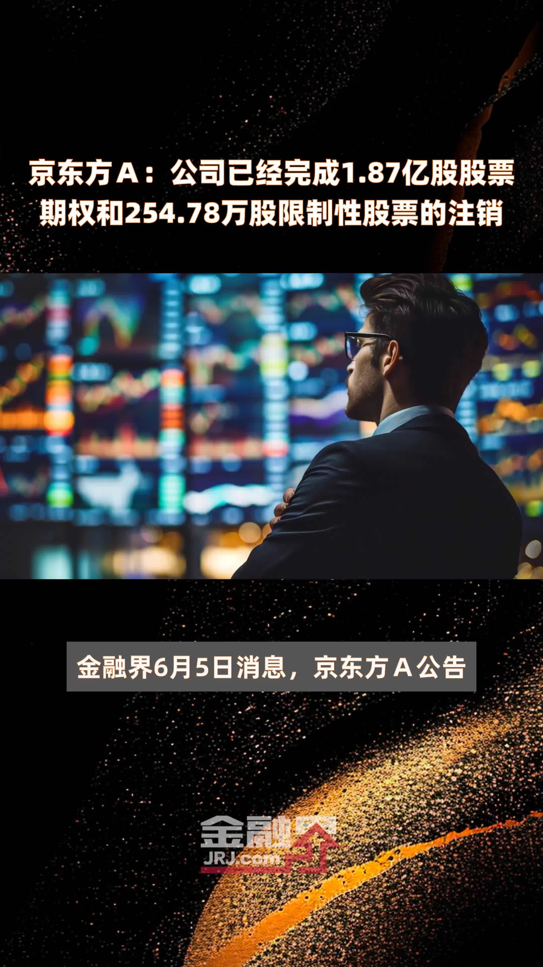 京东方a公司已经完成187亿股股票期权和25478万股限制性股票的注销