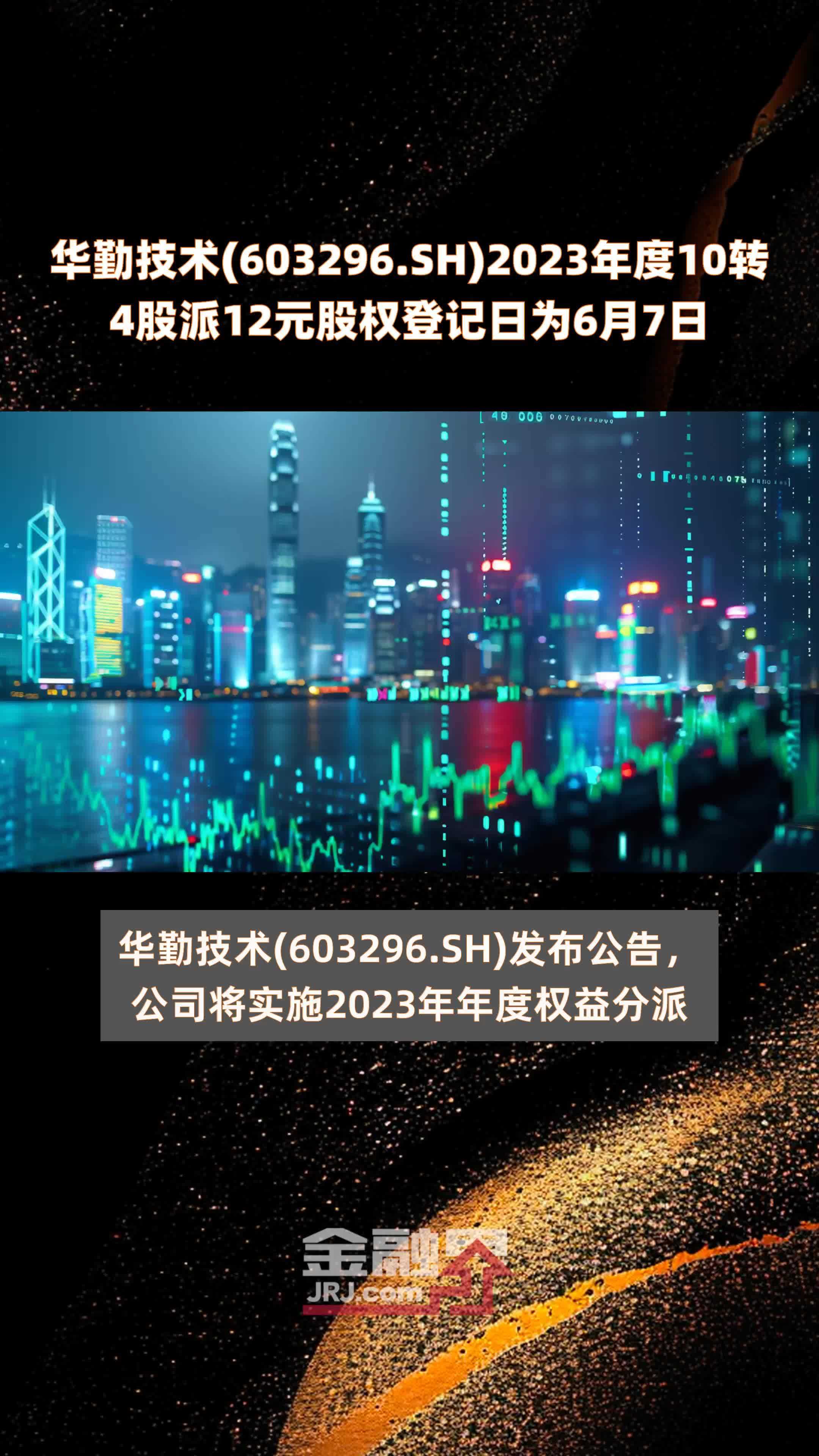 华勤技术(603296.SH)2023年度10转4股派12元股权登记日为6月7日 |快报