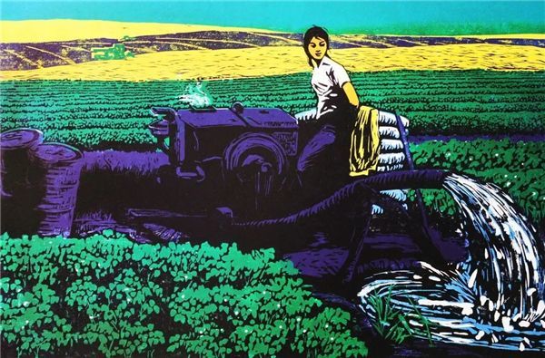 刘平 《双夏歌》 版画 1984