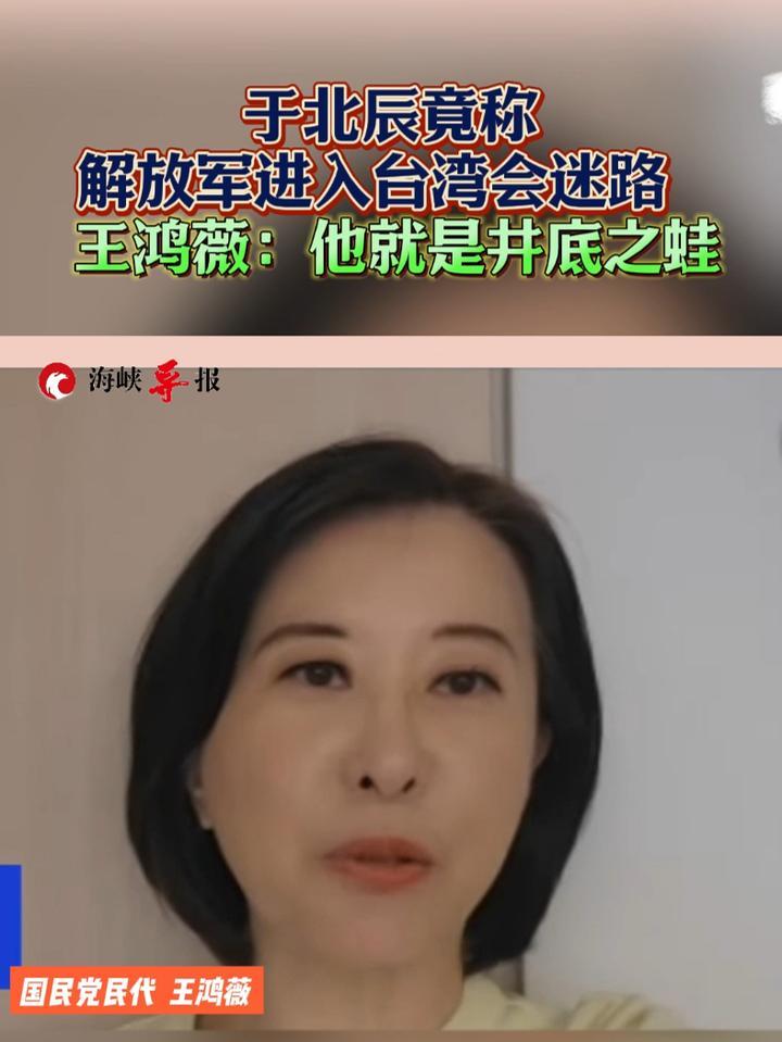 于北辰称解放军进入台湾会迷路,王鸿薇:他就是井底之蛙