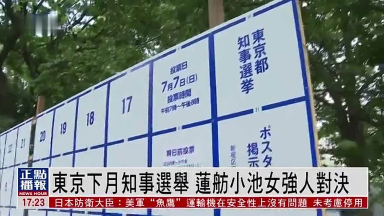 日本东京7月知事选举 莲舫小池女强人对决