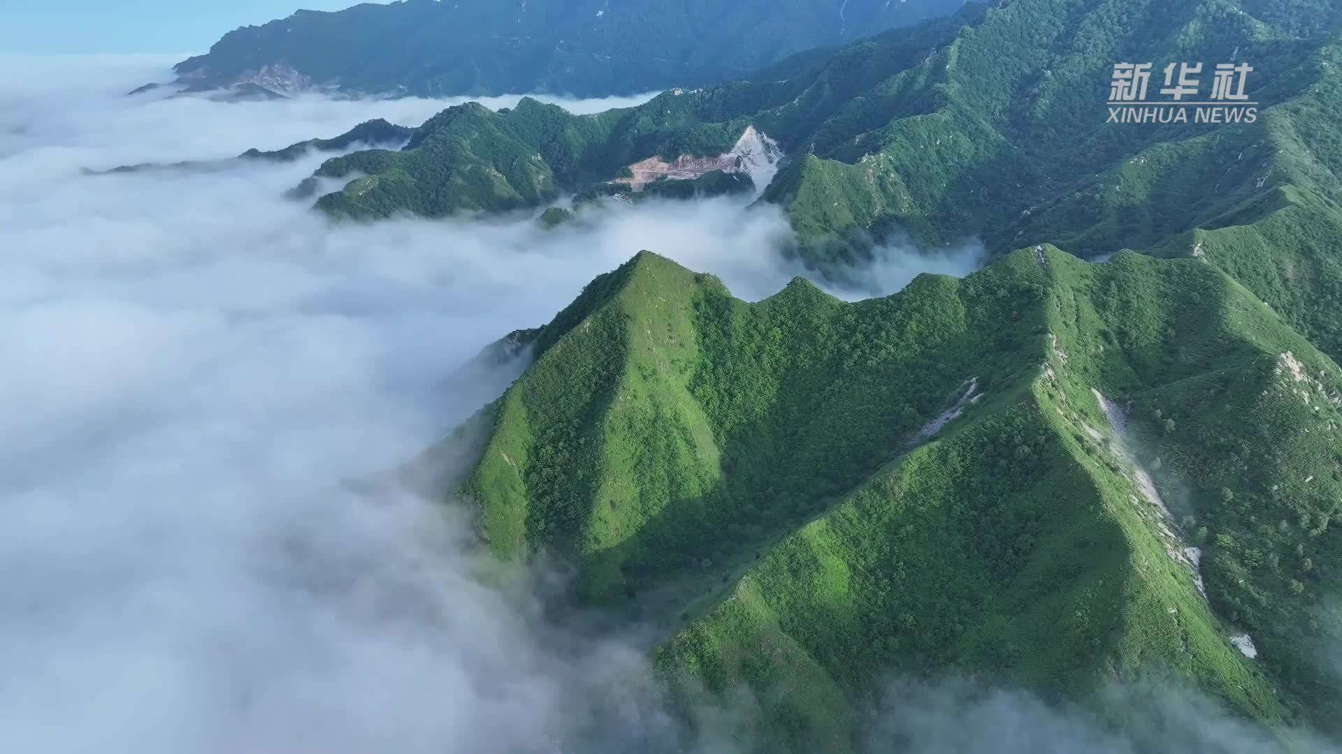 瞰中国｜河北涞源：雨后白石山云海如画