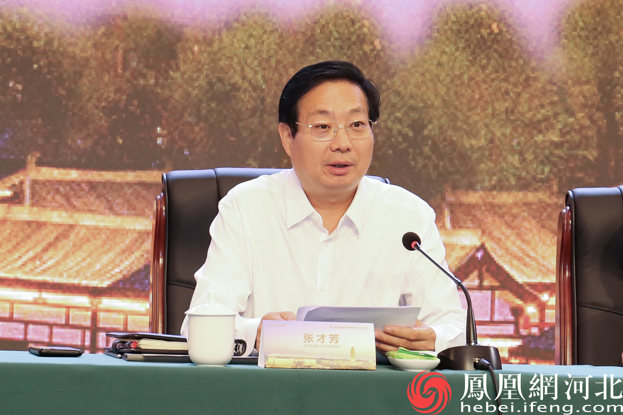 定州市委书记张才芳介绍城市总体概况和第六届河北国际城市规划设计大赛情况
