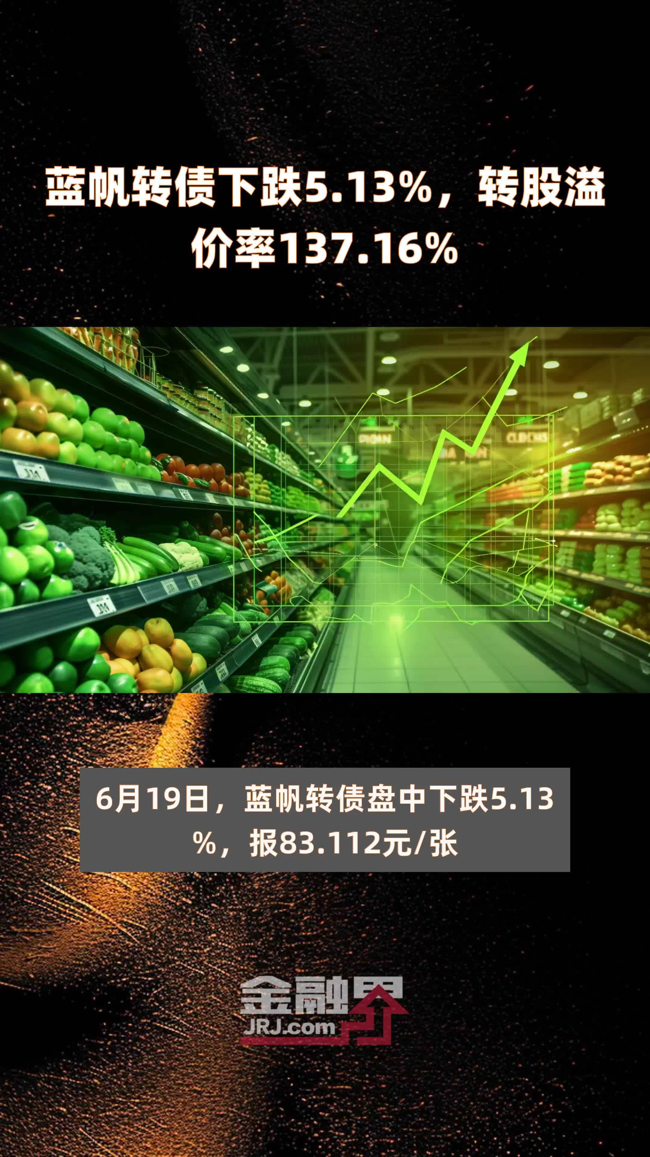 蓝帆转债下跌5.13%，转股溢价率137.16% |快报