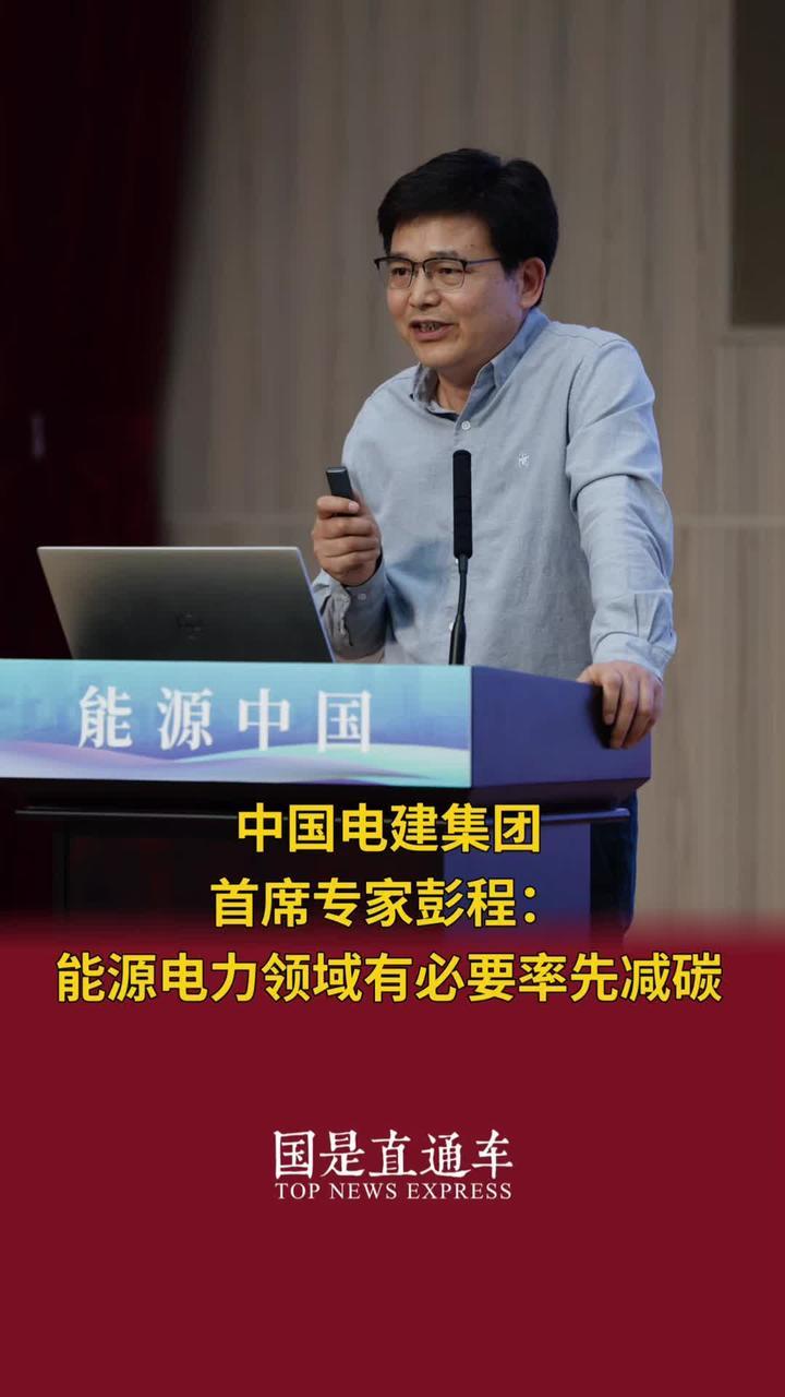 中国电建集团首席专家彭程：能源电力领域有必要率先减碳#国是论坛