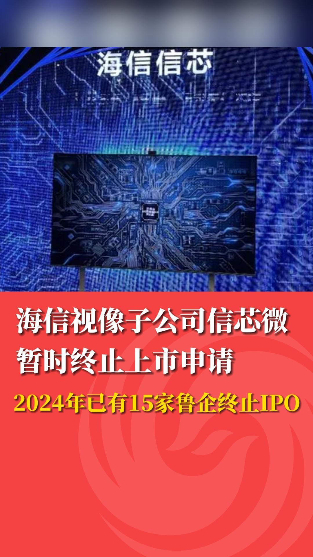 海信视像子公司信芯微暂时终止上市申请