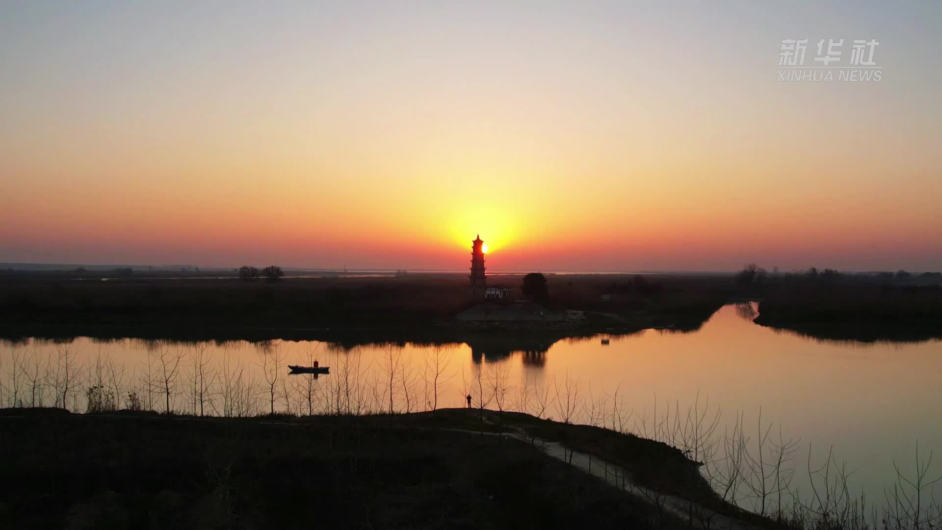 千城胜景｜湖南沅江：水退洲中立 水涨湖中浮的凌云塔