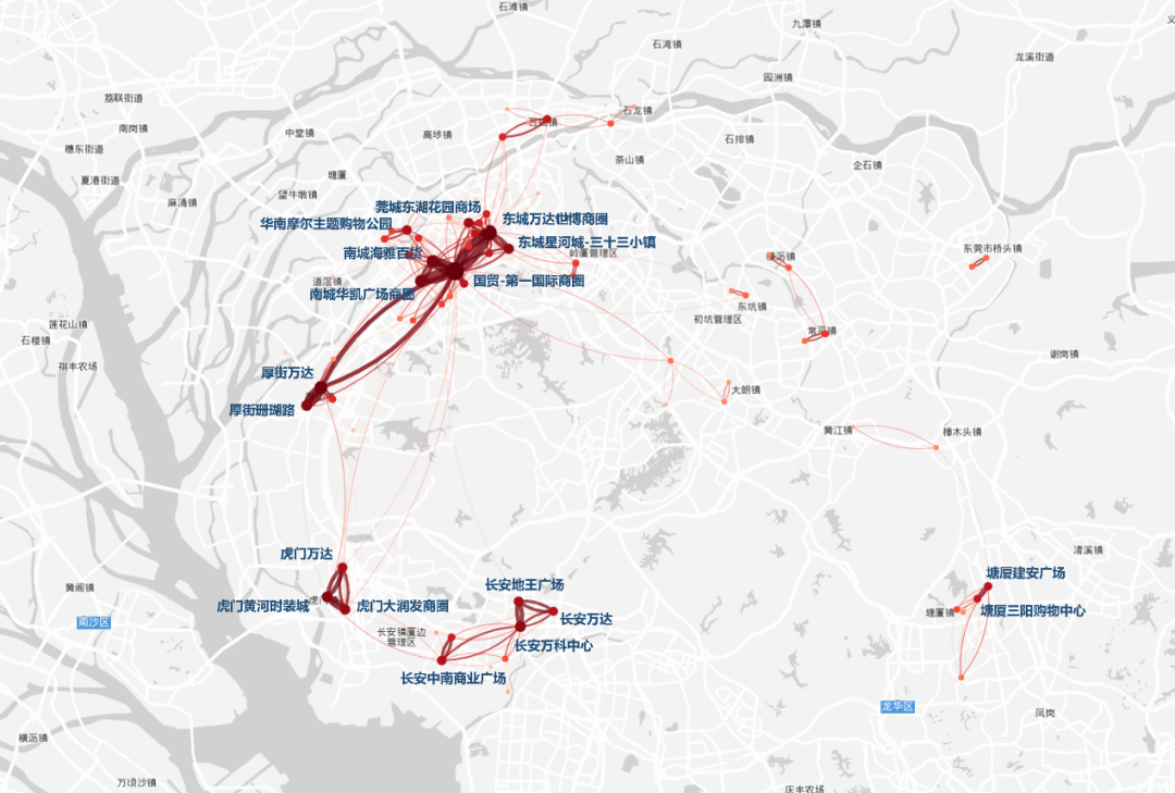 东莞商圈空间联系图