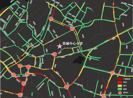 图5 重点研究区域拥堵点识别