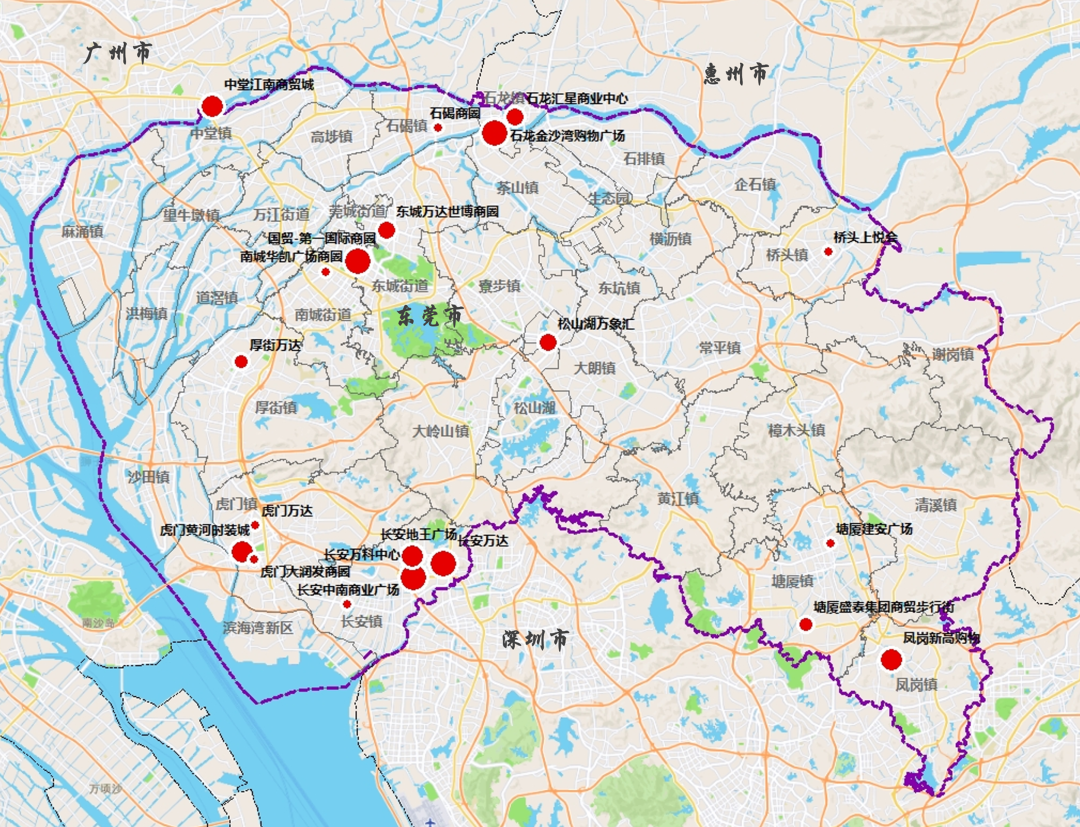 市外消费者偏好商圈Top20空间分布