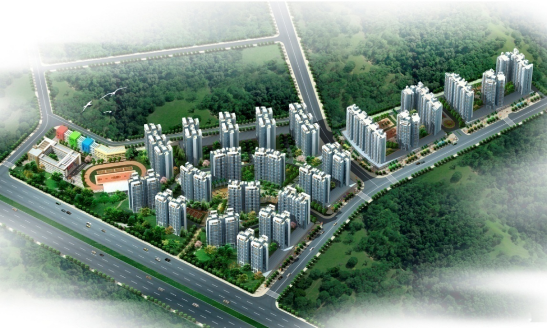 东莞市区廉租房住宅（雅园新村）鸟瞰图