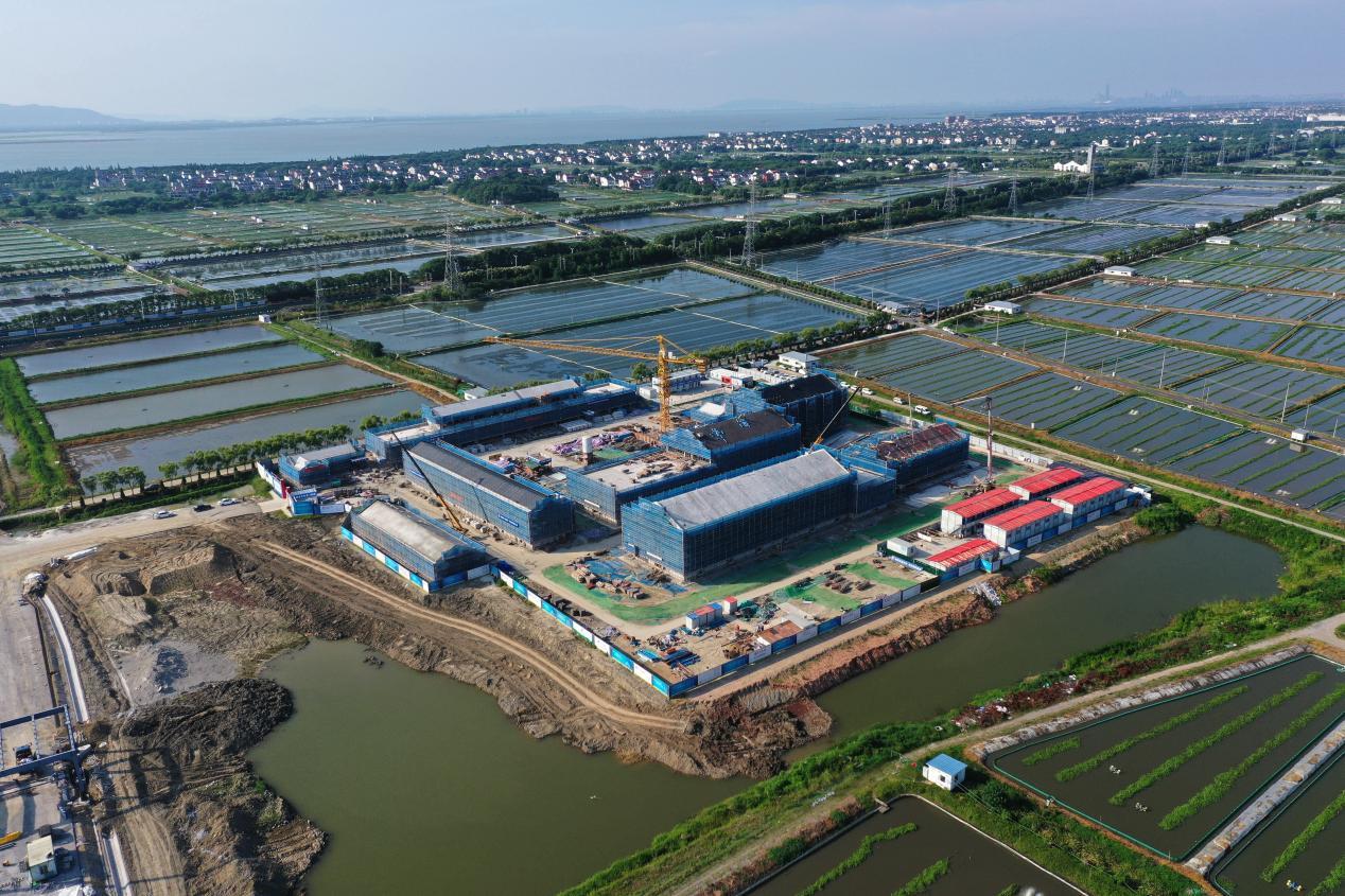 七都管理分中心封顶现场