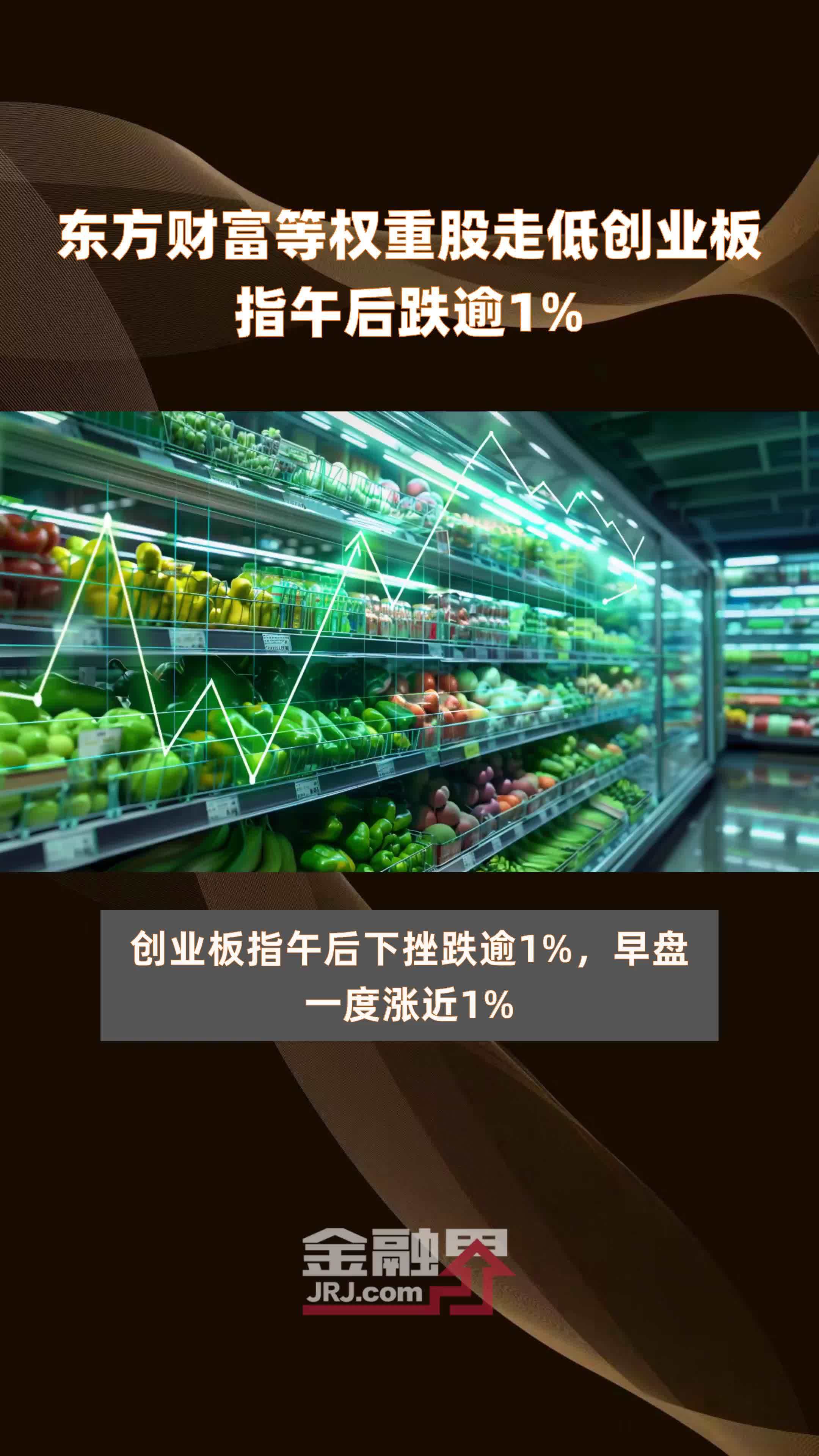 东方财富等权重股走低创业板指午后跌逾1% |快报