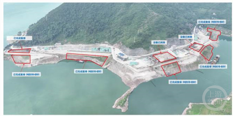 云阳三坝溪综合砂石码头整改前后对比