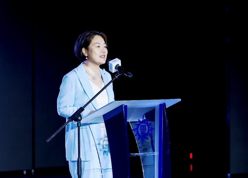 MSC地中海邮轮中国区总裁黄瑞玲女士发表致辞