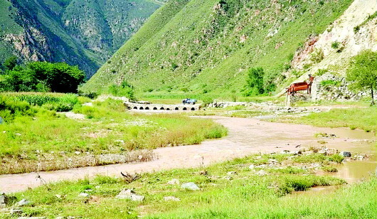 葫芦河流到静宁仁大川后,于秦安安伏镇的李河村进入秦安县境内。