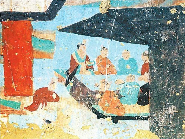 帐篷酒肆 莫高窟第12窟东壁