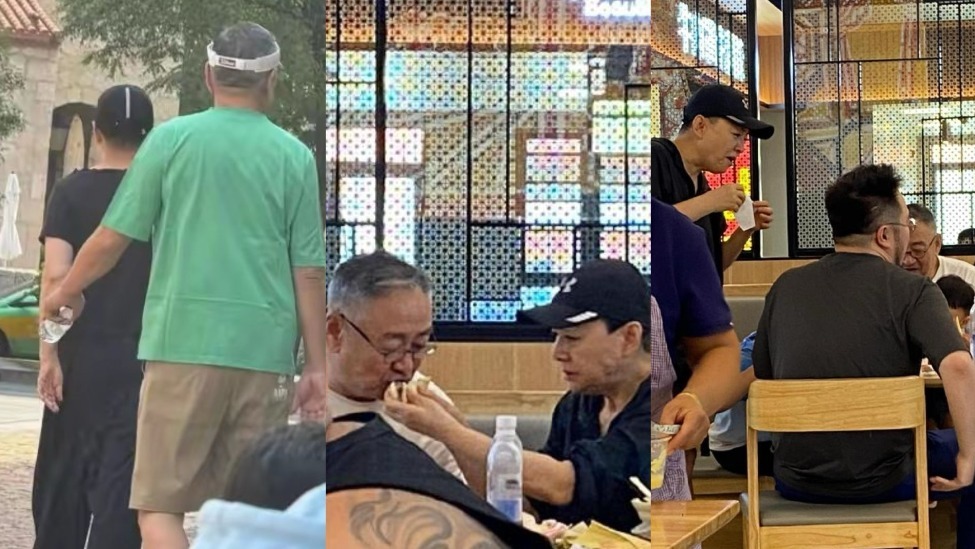 宋丹丹一家阿那亚度假 喂老伴吃饭画面温馨