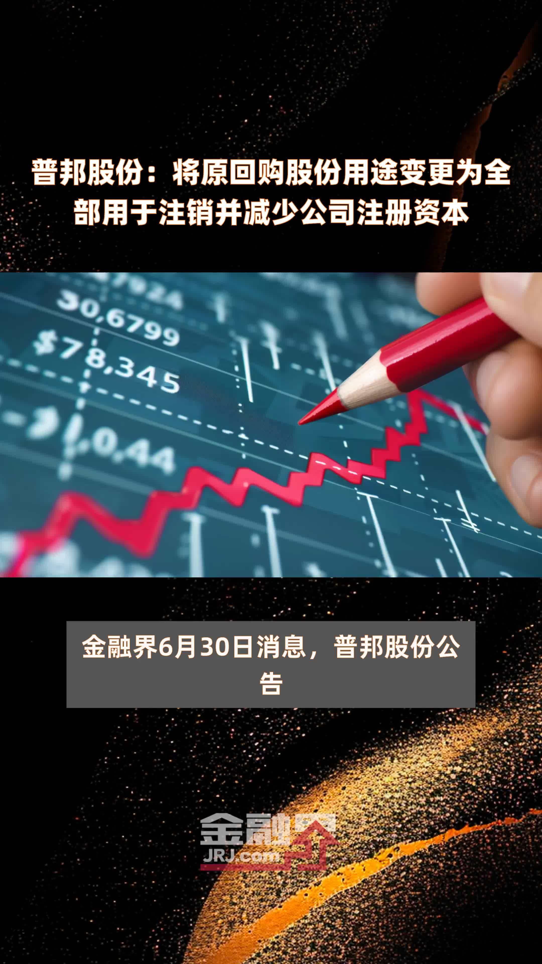 普邦股份：将原回购股份用途变更为全部用于注销并减少公司注册资本|快报