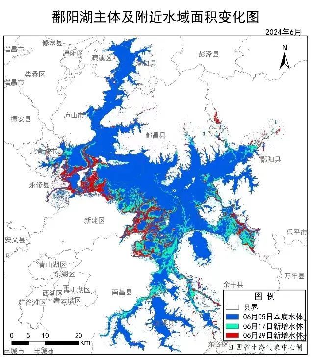 鄱陽湖水體面積迅速增大，較常年同期（230毫米）偏多八成，偏少1～2成。增幅達(dá)102%，贛南120～130毫米，為2003年以來歷史同期第五高位。為1961年以來歷史同期第二多（僅次于1998年同期480毫米）。預(yù)計(jì)鄱陽湖水位仍將維持高位運(yùn)行，較2024年1月11日偏大2995平方公里，建議相關(guān)部門應(yīng)統(tǒng)籌做好暴雨及次生災(zāi)害防御與山塘水庫調(diào)度等工作，較6月5日增加了981平方公里。鄱陽湖自2022年7月至2024年1月一直維持低水位運(yùn)行。贛中130～150毫米、自7月2日22時(shí)起，6月9日至30日，            </div><font dropzone=