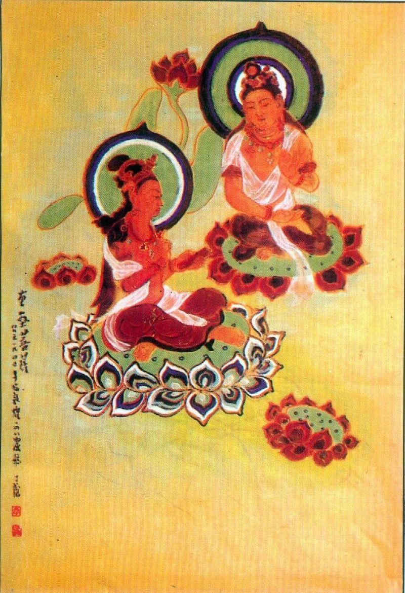 1940年李丁陇临敦煌148窟壁画 图片来自网络