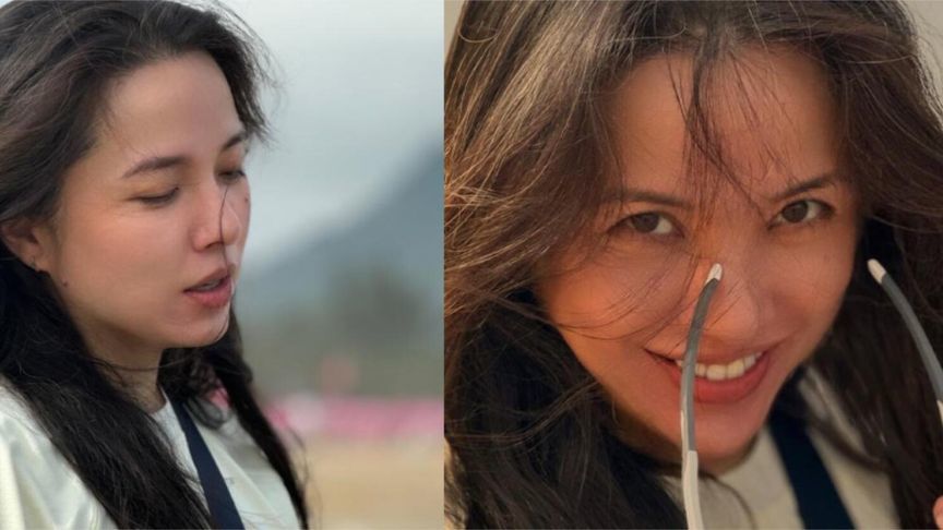 靳东老婆晒近照素颜怼脸颜值超能打脸上没皱纹却已满头白发