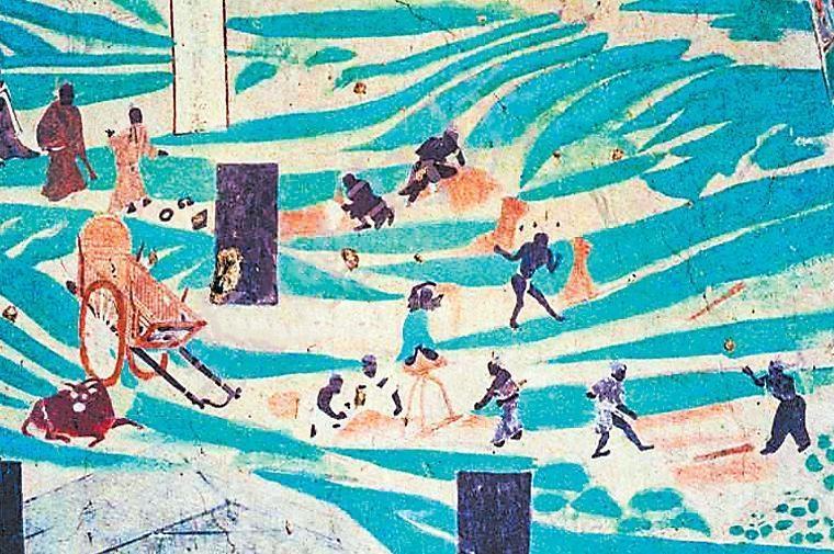 收获 莫高窟第148窟南壁