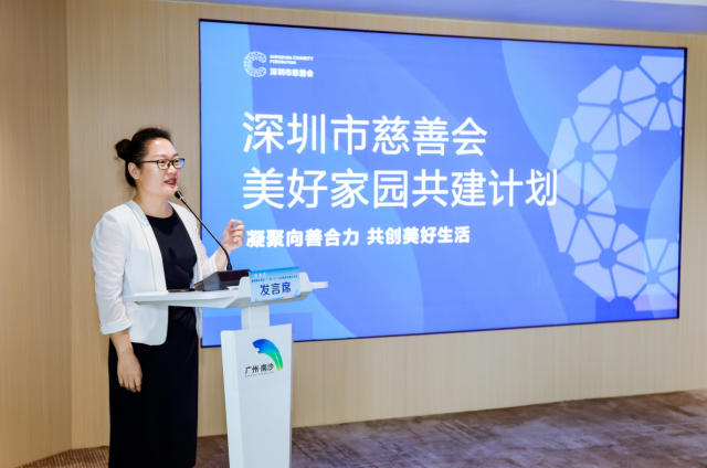 深圳市慈善会郭云霞秘书长进行深圳市经验分享