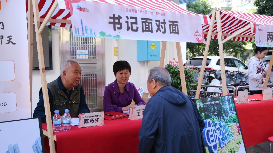 （园岭街道：参加党员服务市集接访群众）
