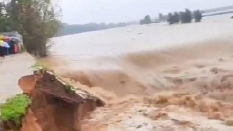 网传山东故县村大坝决堤，官方回应