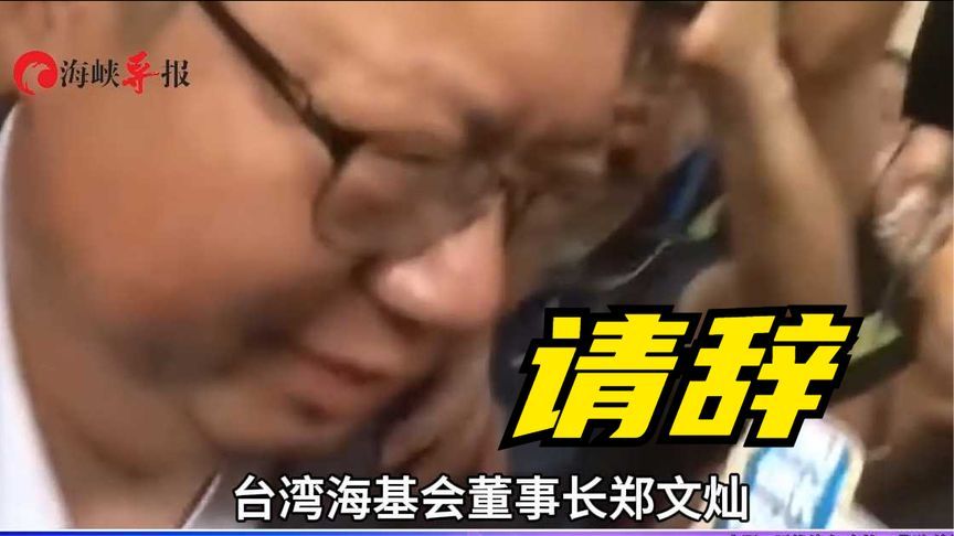 涉贪污被调查，民进党“大阿哥”郑文灿请辞台湾海基会董事长