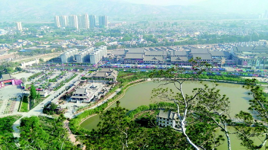 天水市甘谷县鸟瞰图