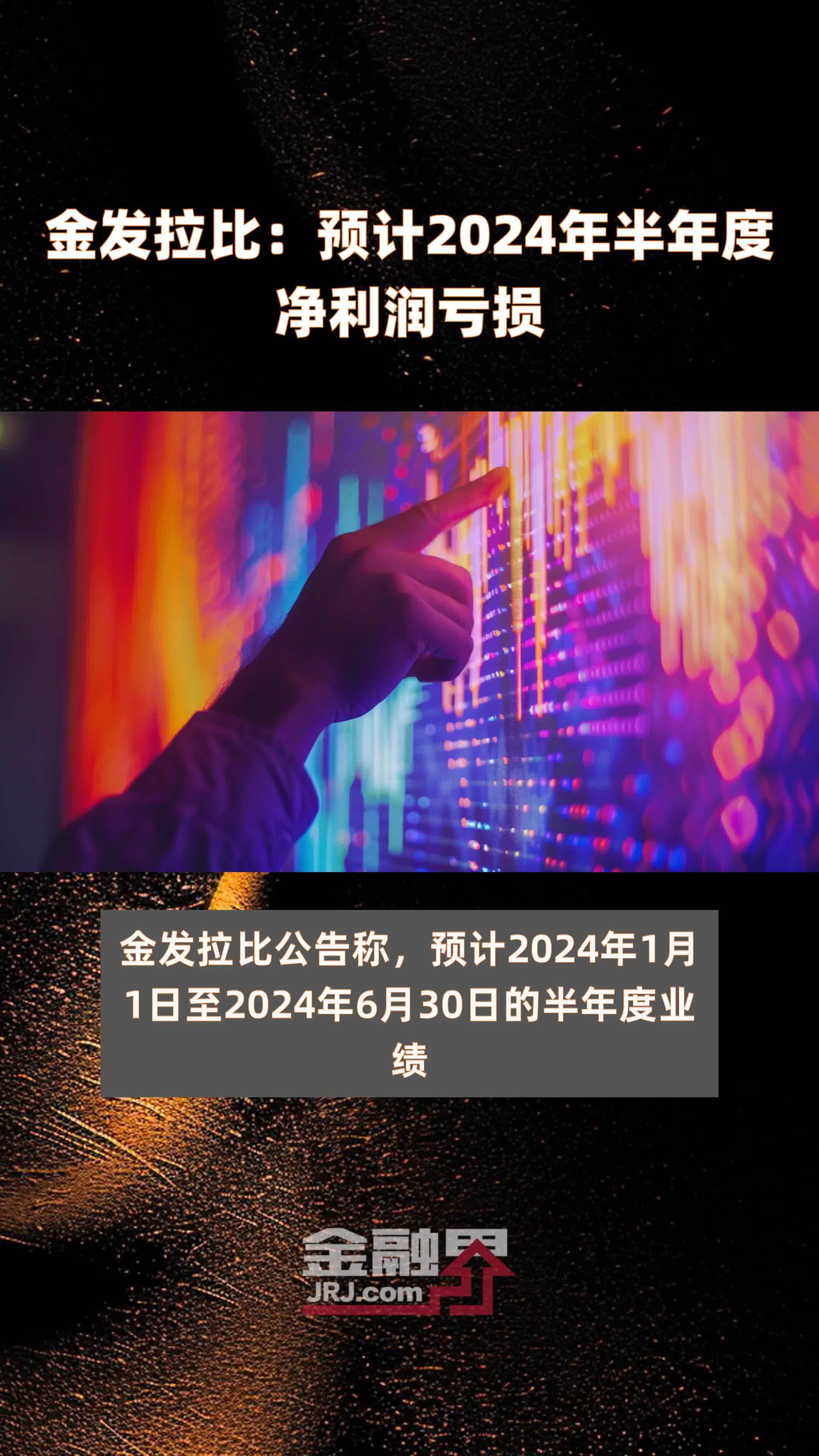 金发拉比预计2024年半年度净利润亏损快报