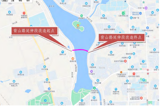 抚州背山路延伸梦桥段全封闭施工