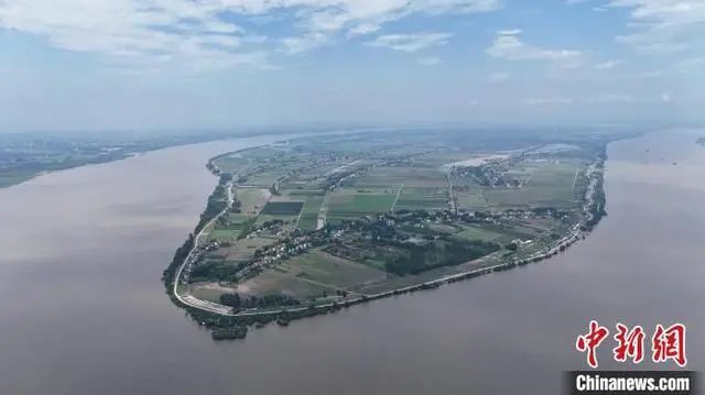 江心洲航拍鸟瞰图 图片来源:中新网
