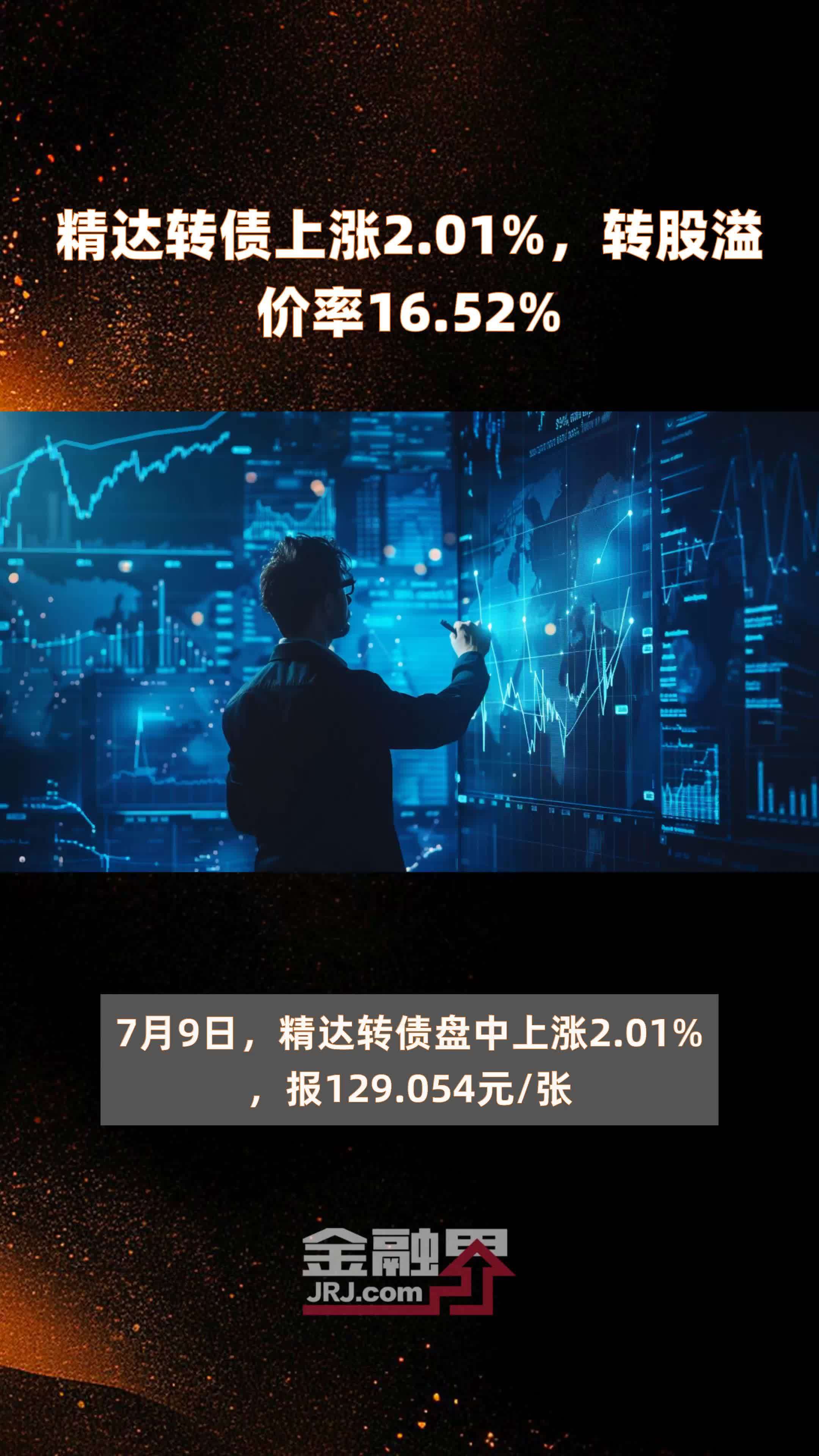精达转债上涨2.01%，转股溢价率16.52% |快报