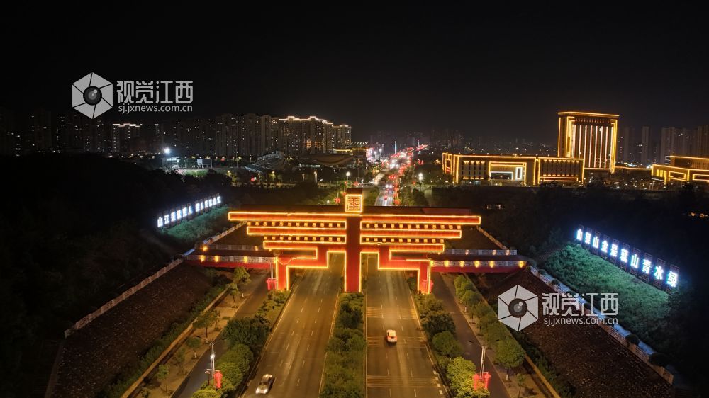 江西泰和:夜晚的泰和门璀璨如画凤凰网江西_凤凰网