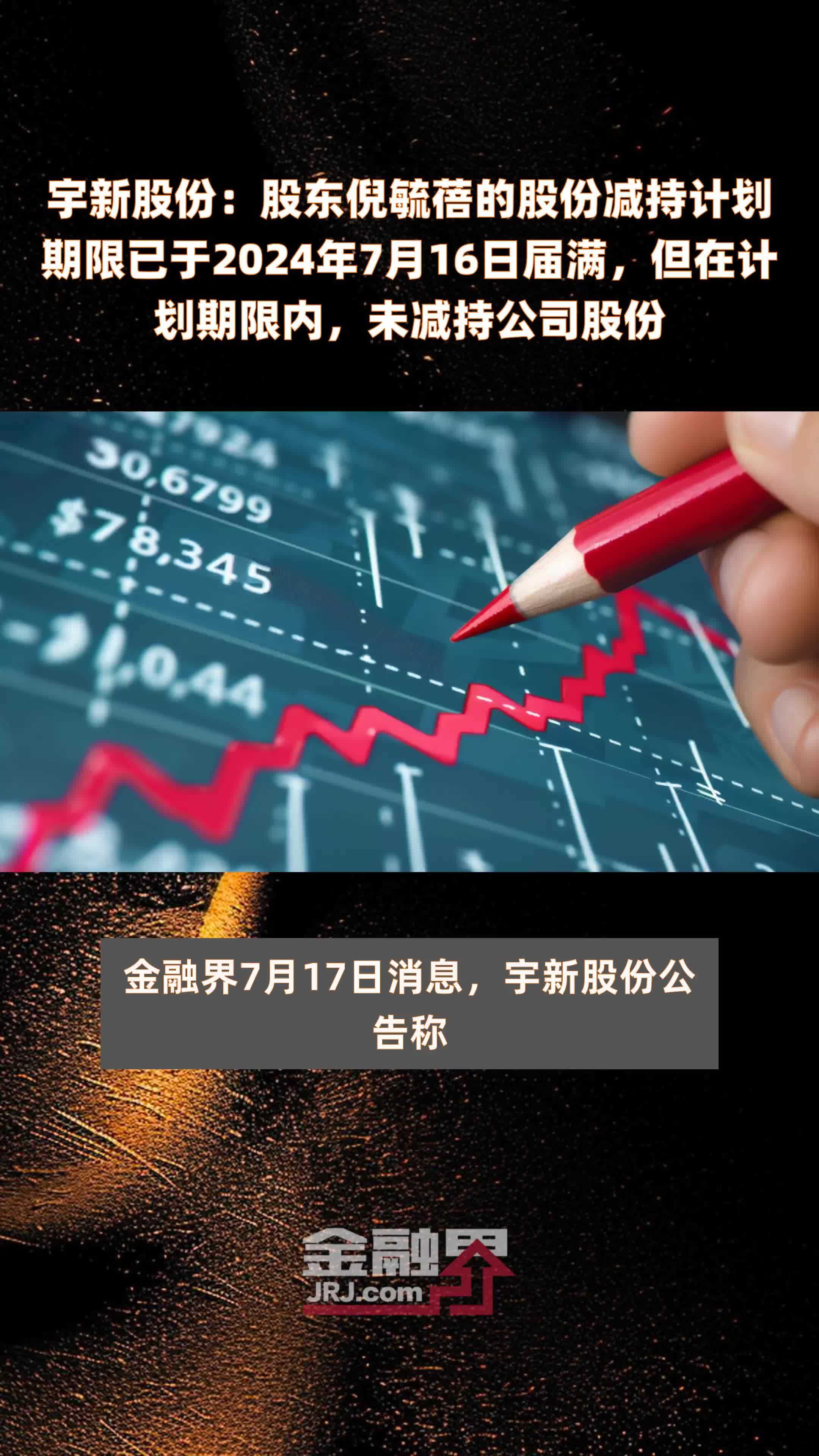 宇新股份：股东倪毓蓓的股份减持计划期限已于2024年7月16日届满，但在计划期限内，未减持公司股份 |快报