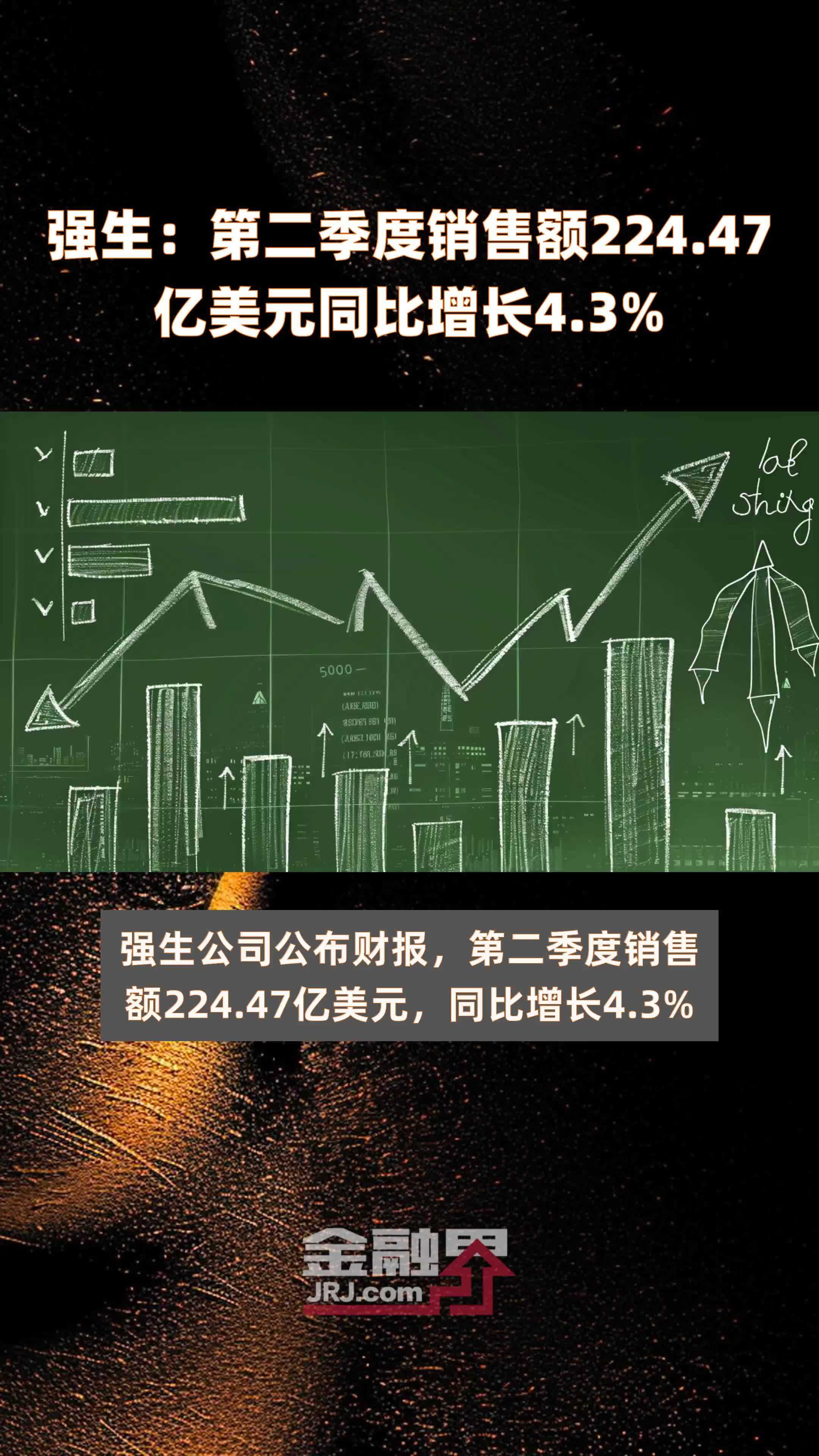 强生：第二季度销售额224.47亿美元同比增长4.3% |快报