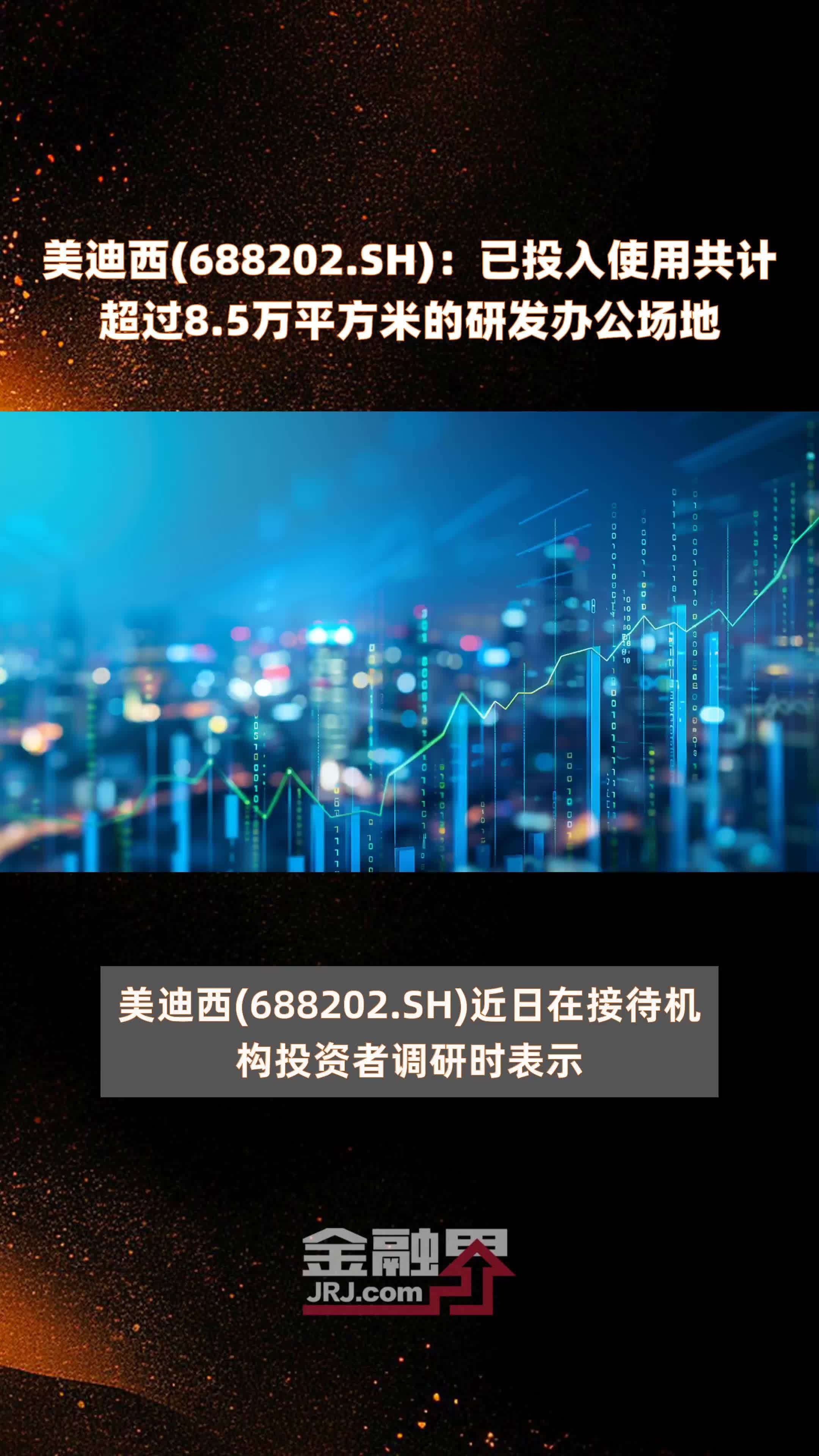 美迪西688202sh已投入使用共计超过85万平方米的研发办公场地快报