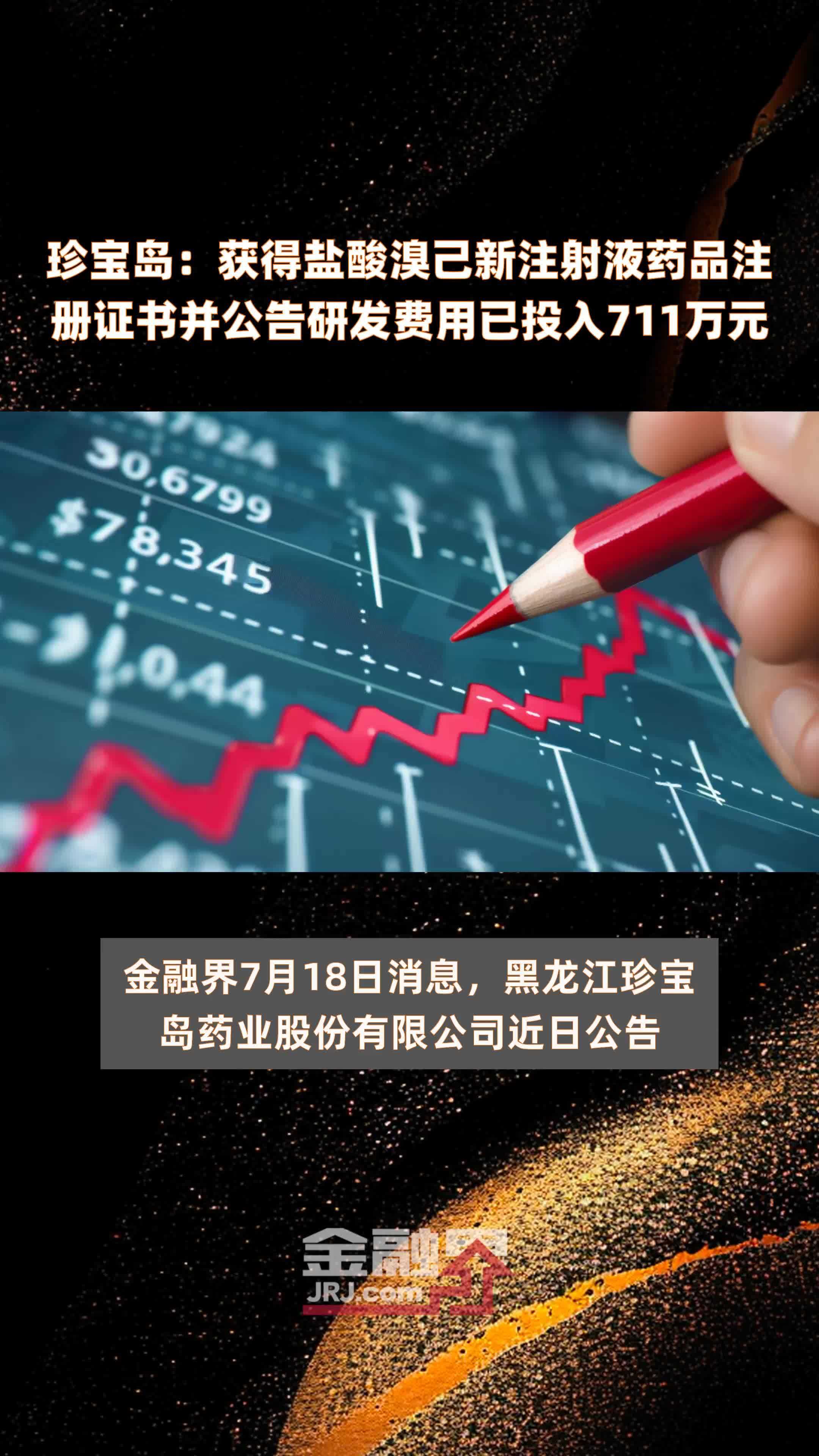 珍宝岛:获得盐酸溴己新注射液药品注册证书并公告研发费用已投入711