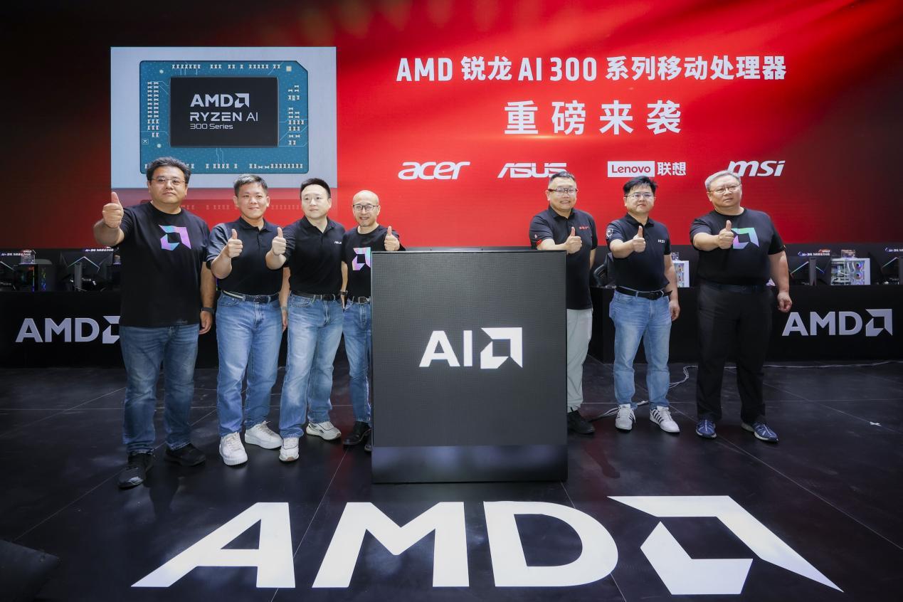 AMD颁布钝龙AI 300系列处惩器：Zen5架构 AI算力50 TOPS