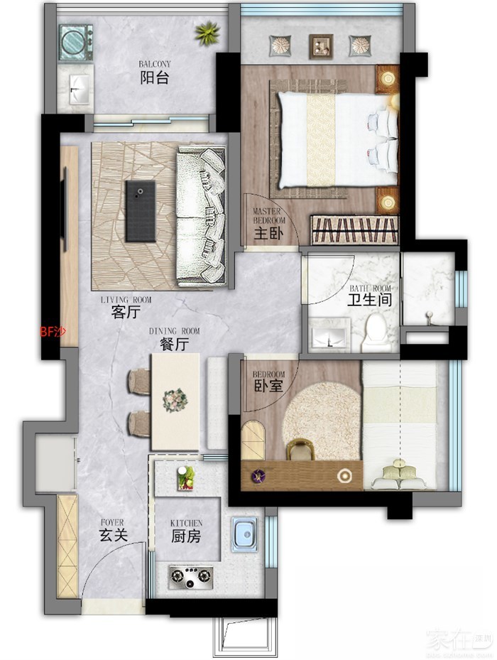 建面超178万平，卓着前海将来城户型暴光，63㎡2房，76㎡做3房