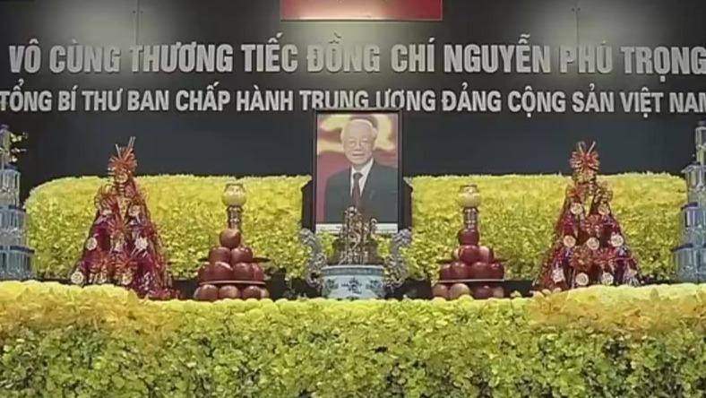 现场丨已故越共中央总书记阮富仲追悼会举行