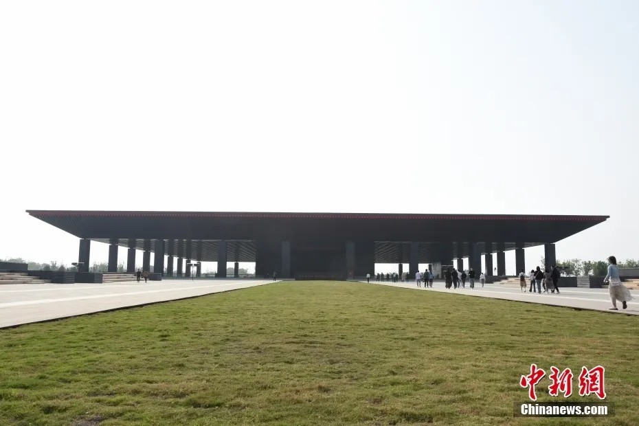 图为曹操高陵遗址博物馆主体建筑。中新社发 王宇 摄