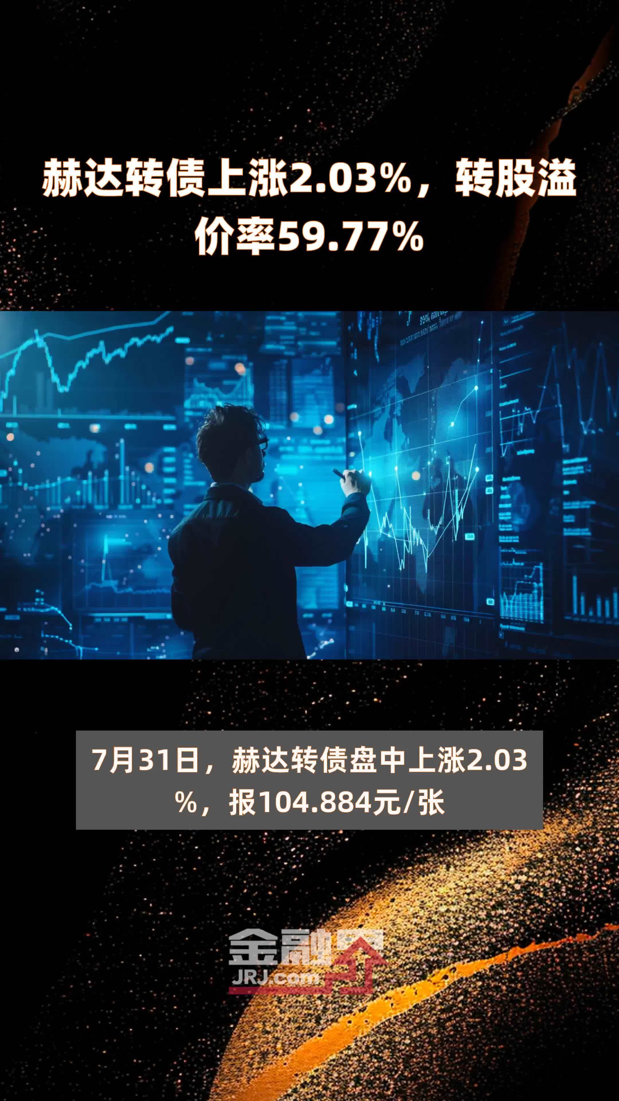 赫达转债上涨2.03%，转股溢价率59.77% |快报