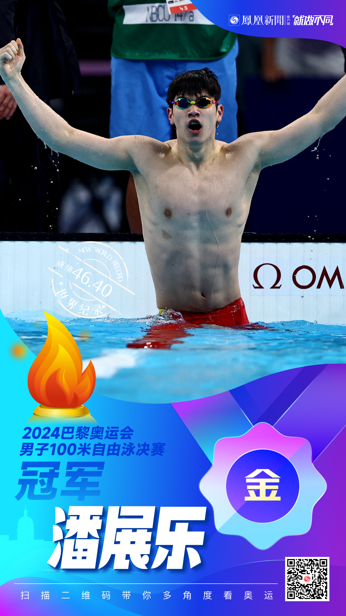 解气!潘展乐打破世界纪录,为游泳队摘得本届首金