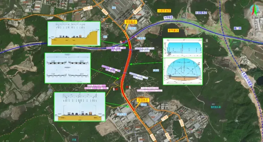 茂南路（中开高速至时珍路）工程项目平面图