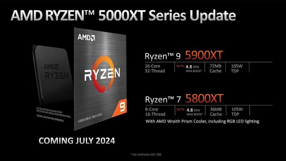 不存在延期問題，AMD銳龍5000XT系列處理器將如期發佈
